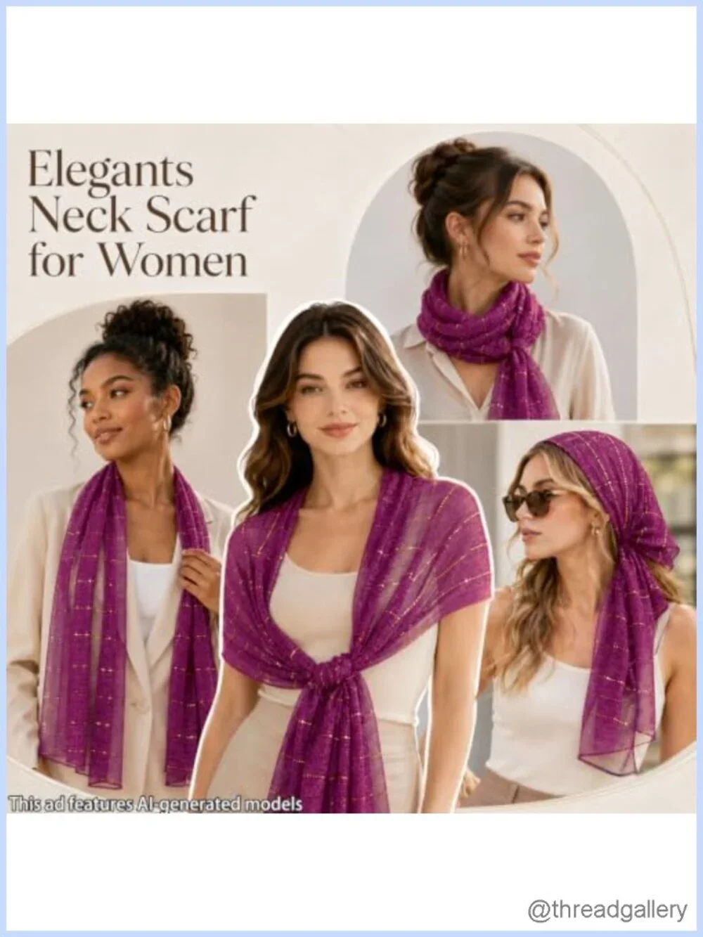 Sequin Sparkle Mesh Bandana Scarf Women's Evening Dress Accessory Lightweight